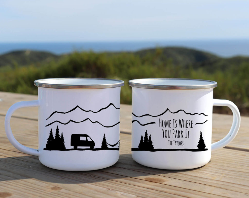 home is where you park it camping mug