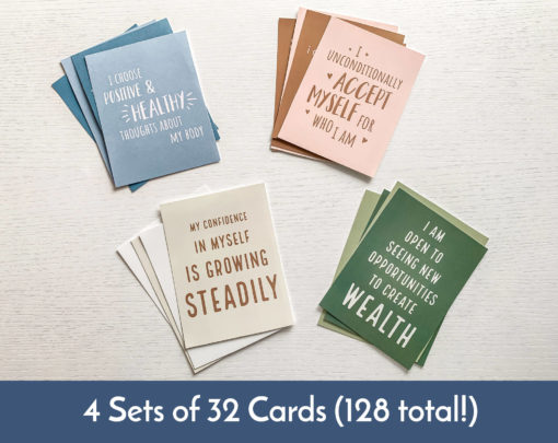 4 sets of affirmation cards